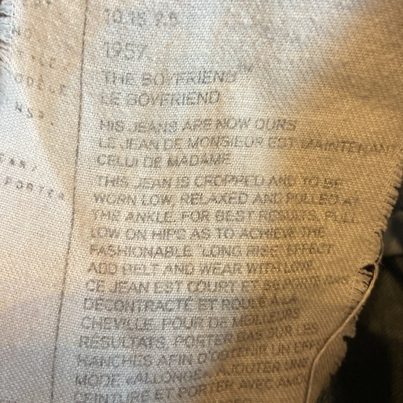 Current Elliott The Boyfriend Loved Destroy Sz 26 Low Rise Wide Leg Baggy - Picture 6 of 7